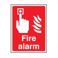 Press here to sound fire alarm